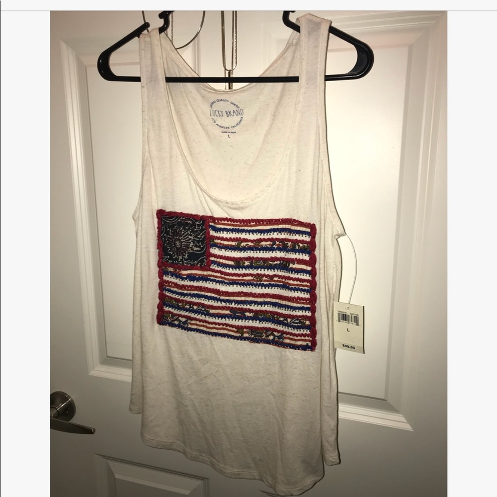 Lucky Brand ☘️ American Flag Tank 🇺🇸